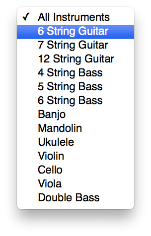 Instruments list