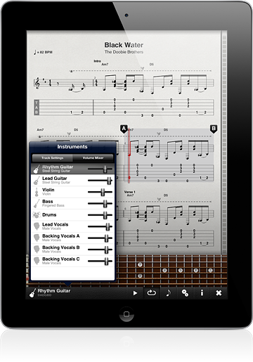 Tab Store instrument tracks